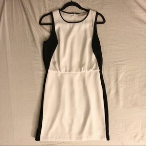 LOFT Black and White Mini Dress 6